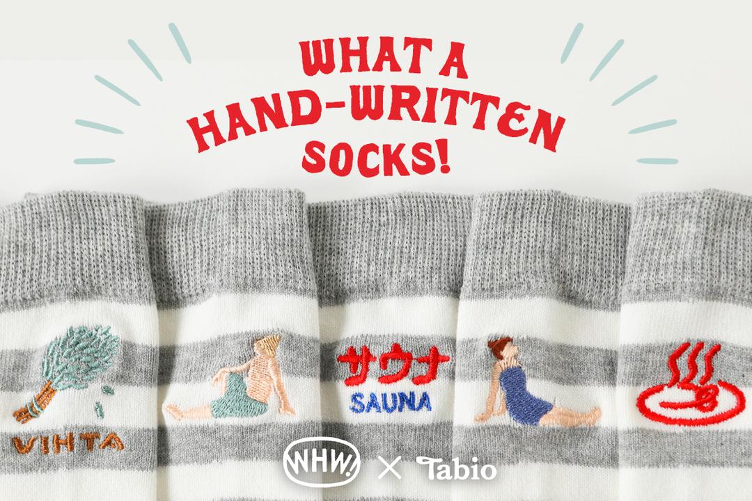 手描きグラフィックアーティスト、 “WHW！”コラボのソックス【第
