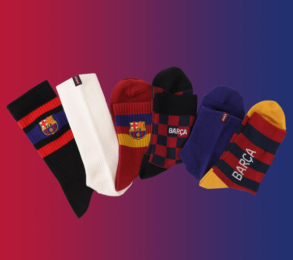 ランキング上位のプレゼント FC Barcelonaとのコラボレーションソックス | 靴下屋公式通販 ウェア
