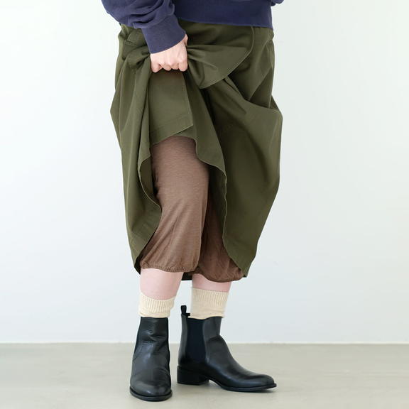 【防寒対策】 あったかペチパンツ7分丈 M-L カシミヤ 靴下屋